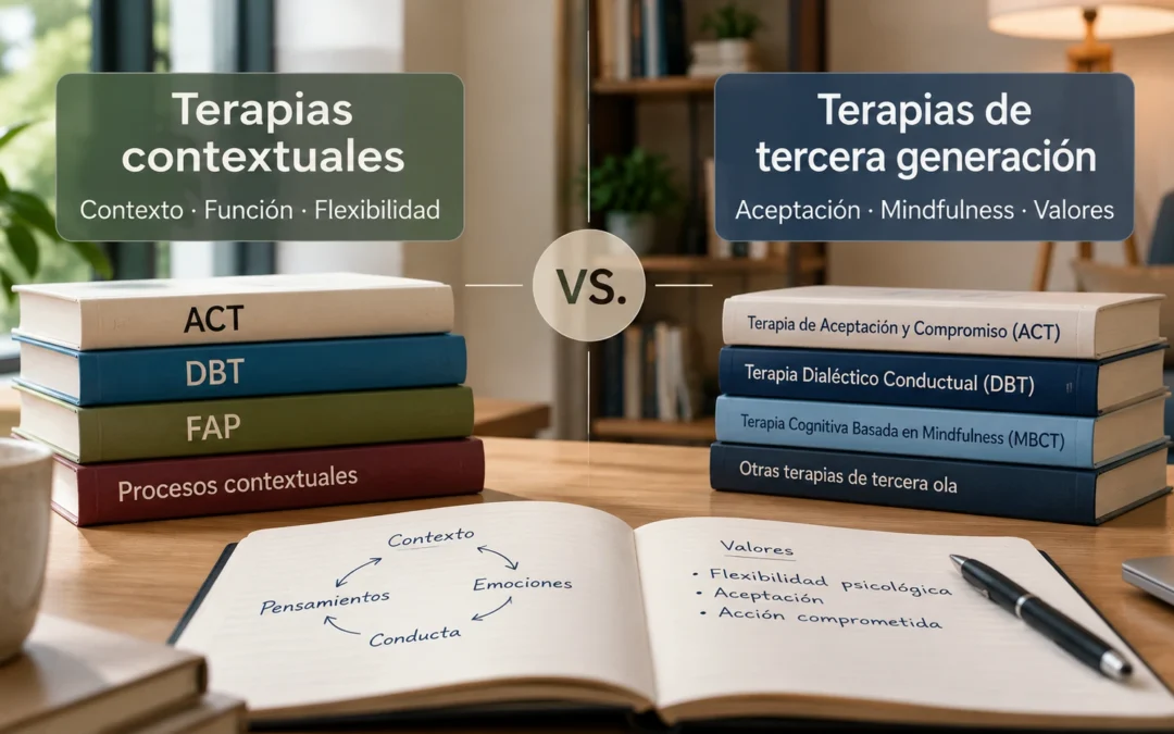 Terapias contextuales vs terapias de tercera generación: ¿son lo mismo?